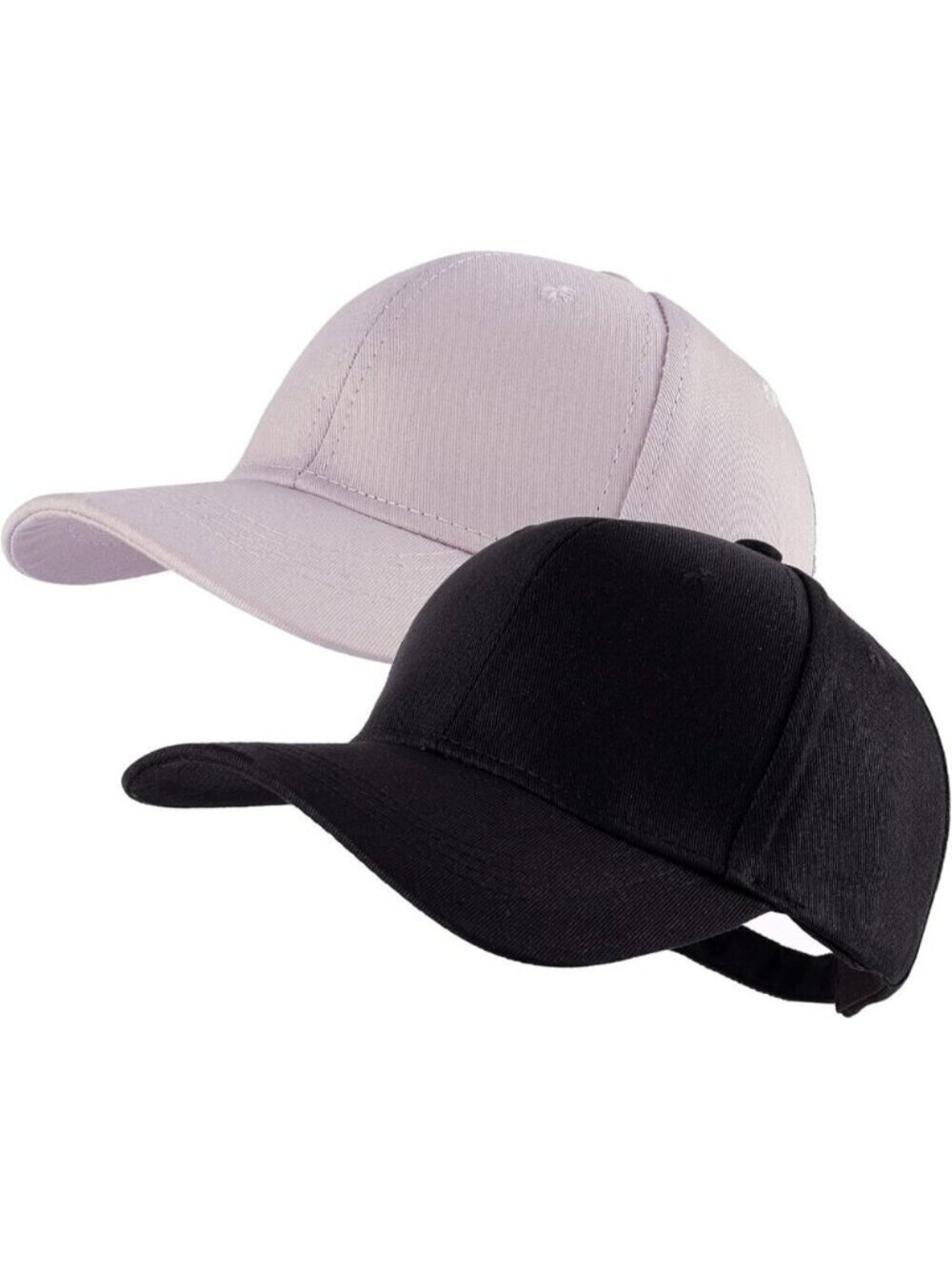 Unisex Black + Khaki Blue Baseball Cap Cotton Fits Washed Denim Adjustable Hat